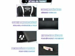 Fauteuil Pour Gaming Extensible Avec Repose-pied Et Coussin Lombaire, En Pu -mobilier de bureau Shop siege de bureau 22022131