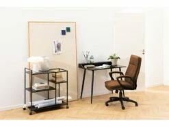 Brad Chaise De Bureau Avec Accoudoirs, Marron. -mobilier de bureau Shop siege de bureau 22043637