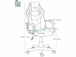 KAYELLES Fauteuil Gamer Hauteur Réglable Et Basculant SENA (noir Blanc) -mobilier de bureau Shop siege de bureau 22100607