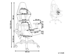 Chaise De Gamer En Cuir PU Noir Avec LED GLEAM -mobilier de bureau Shop siege de bureau 22129591