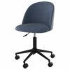 Chaise De Bureau Jane Bleu Et Gris