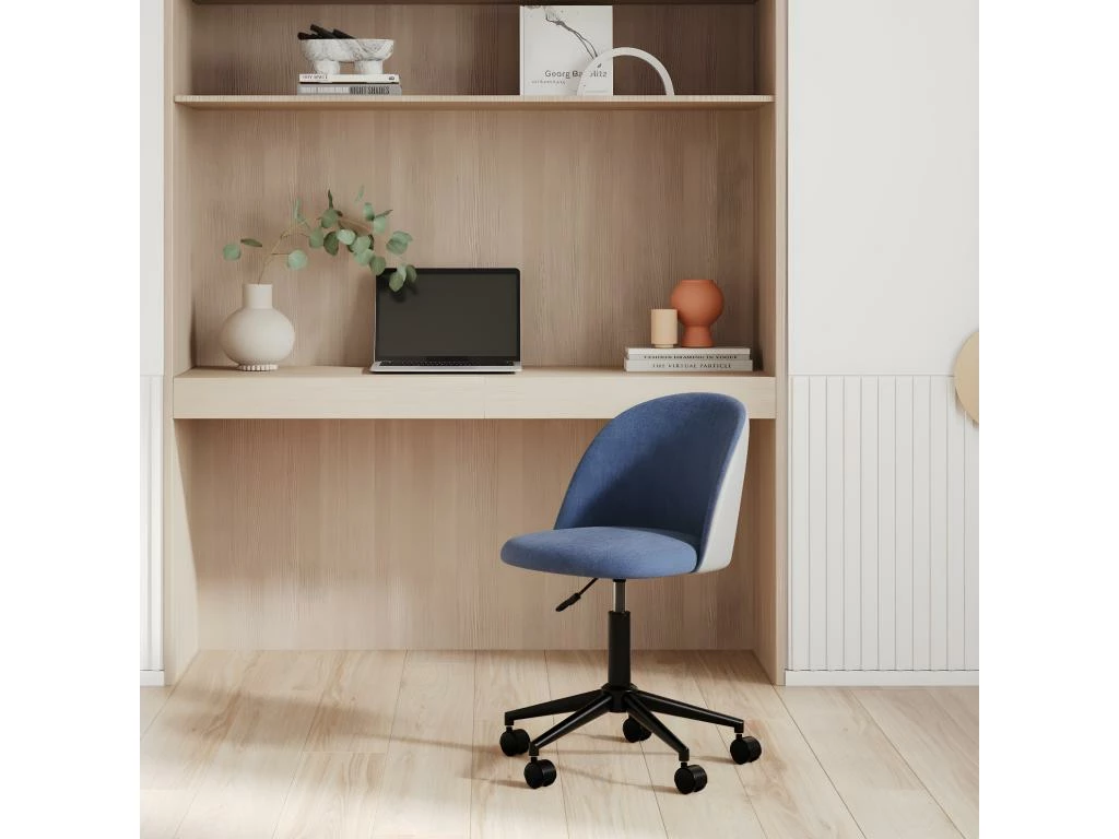 Chaise De Bureau Jane Bleu Et Gris 2 Chaise De Bureau Jane Bleu Et Gris – Image 2