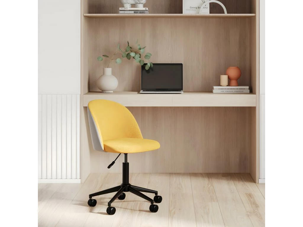 Chaise De Bureau Jane Jaune Et Gris 2 Chaise De Bureau Jane Jaune Et Gris – Image 2