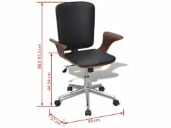 Fauteuil Chaise Chaise De Bureau Rotative En Bois Cintré Avec Revêtement En Faux Cuir 0502045 9 Fauteuil Chaise Chaise De Bureau Rotative En Bois Cintré Avec Revêtement En Faux Cuir 0502045 -mobilier de bureau Shop siege de bureau 22365291