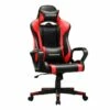 Fauteuil Gamer Chaise De Bureau Siège Ergonomique Avec Support Lombaire Réglable Appui-tête Amovible Hauteur Réglable Dossier Inclinable Charge 150 Kg Noir Et Rouge 12_0001430