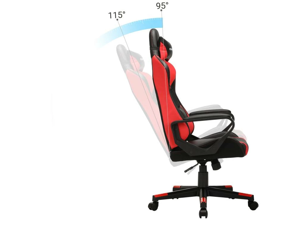 Fauteuil Gamer Chaise De Bureau Siège Ergonomique Avec Support Lombaire Réglable Appui-tête Amovible Hauteur Réglable Dossier Inclinable Charge 150 Kg Noir Et Rouge 12_0001430 2 Fauteuil Gamer Chaise De Bureau Siège Ergonomique Avec Support Lombaire Réglable Appui-tête Amovible Hauteur Réglable Dossier Inclinable Charge 150 Kg Noir Et Rouge 12_0001430 – Image 2