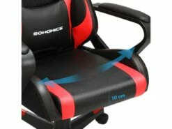 Fauteuil Gamer Chaise De Bureau Siège Ergonomique Avec Support Lombaire Réglable Appui-tête Amovible Hauteur Réglable Dossier Inclinable Charge 150 Kg Noir Et Rouge 12_0001430 6 Fauteuil Gamer Chaise De Bureau Siège Ergonomique Avec Support Lombaire Réglable Appui-tête Amovible Hauteur Réglable Dossier Inclinable Charge 150 Kg Noir Et Rouge 12_0001430 -mobilier de bureau Shop siege de bureau 22803675