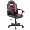 Chaise De Jeu Dfaraon, Fauteuil De Jeu Pour Enfants, Chaise De Bureau, 56x55h89/100 Cm, Noir Et Rouge