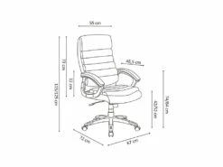 Chaise De Bureau JOHN PU Taupe, Un Choix Confortable Et élégant Pour Votre Bureau -mobilier de bureau Shop siege de bureau 22989933