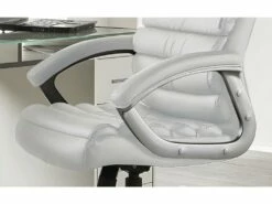 Chaise De Bureau JOHN PU Blanc, Un Choix Confortable Et élégant Pour Votre Bureau -mobilier de bureau Shop siege de bureau 22989945