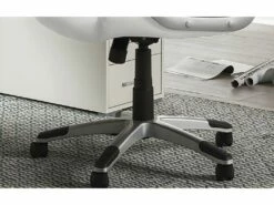 Chaise De Bureau JOHN PU Blanc, Un Choix Confortable Et élégant Pour Votre Bureau -mobilier de bureau Shop siege de bureau 22989947