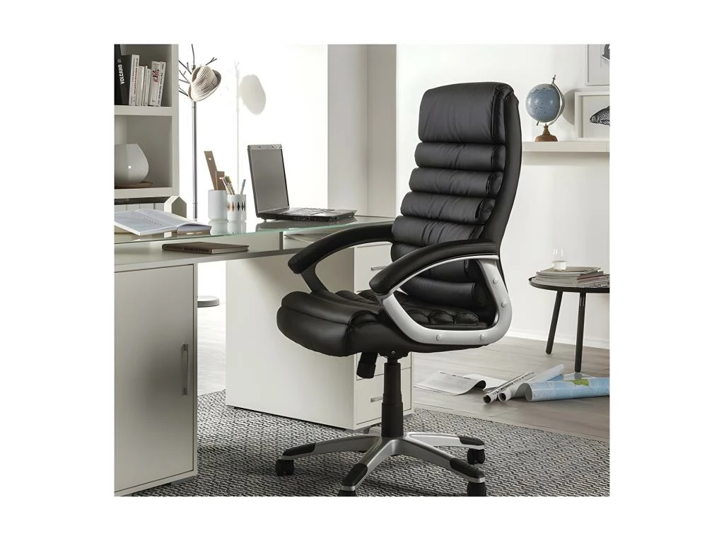 Chaise De Bureau JOHN PU Noir, Un Choix Confortable Et élégant Pour Votre Bureau 2 Chaise De Bureau JOHN PU Noir, Un Choix Confortable Et élégant Pour Votre Bureau – Image 2