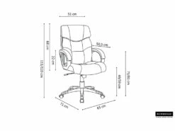 Chaise De Bureau LIDA PU Brun, Un Choix Confortable Et élégant Pour Votre Bureau -mobilier de bureau Shop siege de bureau 22989993