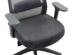 Fauteuil De Bureau Ergonomique Professionnel - Avec Têtière - Nylon Et Tissu - Gris - BANKANO -mobilier de bureau Shop siege de bureau 503073