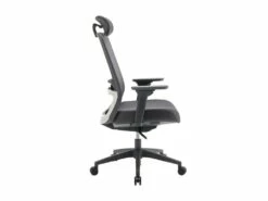 Fauteuil De Bureau Ergonomique Professionnel - Avec Têtière - Nylon Et Tissu - Gris - BANKANO -mobilier de bureau Shop siege de bureau 503075