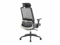 Fauteuil De Bureau Ergonomique Professionnel - Avec Têtière - Nylon Et Tissu - Gris - BANKANO -mobilier de bureau Shop siege de bureau 503077
