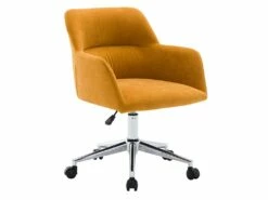 Chaise De Bureau - Tissu - Jaune - Hauteur Réglable - HEKA -mobilier de bureau Shop siege de bureau 512217