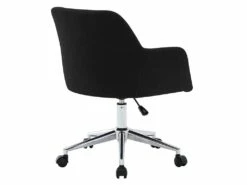 Chaise De Bureau - Tissu - Noir - Hauteur Réglable - HEKA -mobilier de bureau Shop siege de bureau 512259