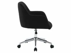 Chaise De Bureau - Tissu - Noir - Hauteur Réglable - HEKA -mobilier de bureau Shop siege de bureau 512261