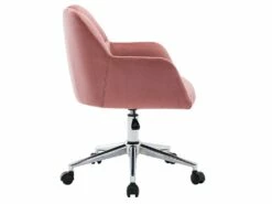 Chaise De Bureau - Velours - Rose - Hauteur Réglable - PEGA -mobilier de bureau Shop siege de bureau 512313