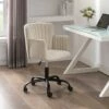 Chaise De Bureau - Tissu - Beige - Hauteur Réglable - TOARA
