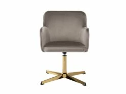 Chaise De Bureau - Velours - Taupe - CAPULI -mobilier de bureau Shop siege de bureau 5278697