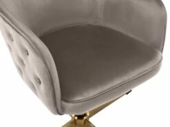 Chaise De Bureau - Velours - Taupe - CAPULI -mobilier de bureau Shop siege de bureau 5278709