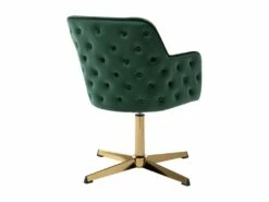Chaise De Bureau - Velours - Vert - CAPULI -mobilier de bureau Shop siege de bureau 5280079