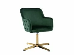 Chaise De Bureau - Velours - Vert - CAPULI -mobilier de bureau Shop siege de bureau 5280087