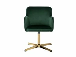 Chaise De Bureau - Velours - Vert - CAPULI -mobilier de bureau Shop siege de bureau 5280091