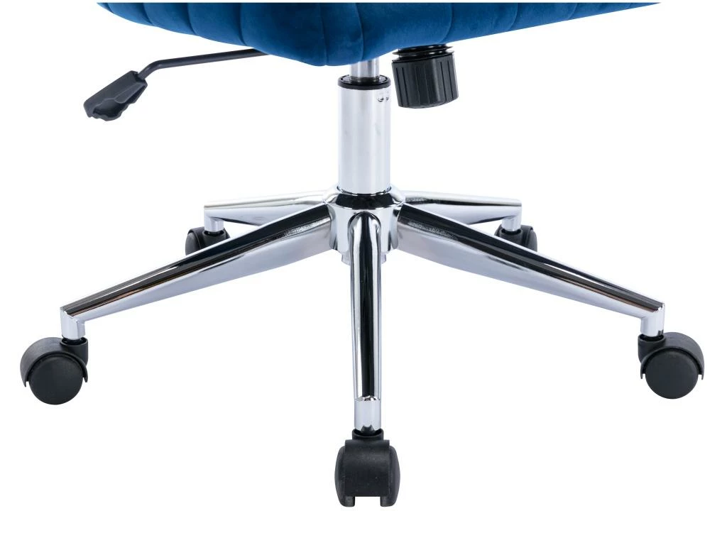 Chaise De Bureau - Velours - Bleu - Hauteur Réglable - TOSILI 7 Chaise De Bureau - Velours - Bleu - Hauteur Réglable - TOSILI – Image 7