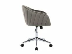 Chaise De Bureau - Velours - Gris - Hauteur Réglable - TOSILI -mobilier de bureau Shop siege de bureau 5335431