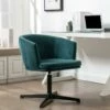 Chaise De Bureau - Tissu - Bleu Canard - FAVIA