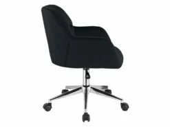Chaise De Bureau - Velours - Noir - Hauteur Réglable - PEGA -mobilier de bureau Shop siege de bureau 713501