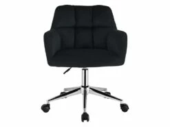 Chaise De Bureau - Velours - Noir - Hauteur Réglable - PEGA -mobilier de bureau Shop siege de bureau 713505