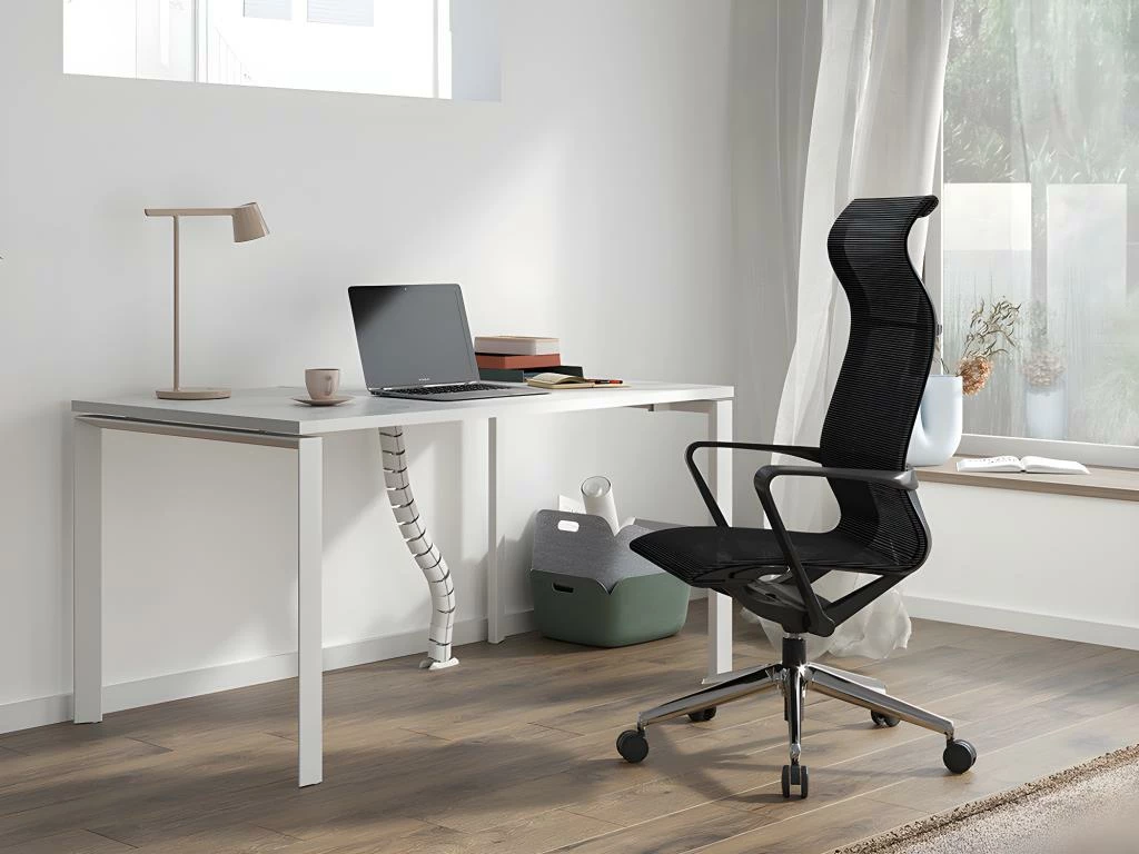 Fauteuil De Bureau Professionnel - Tissu - Noir - LADEFENSE 1 Fauteuil De Bureau Professionnel - Tissu - Noir - LADEFENSE