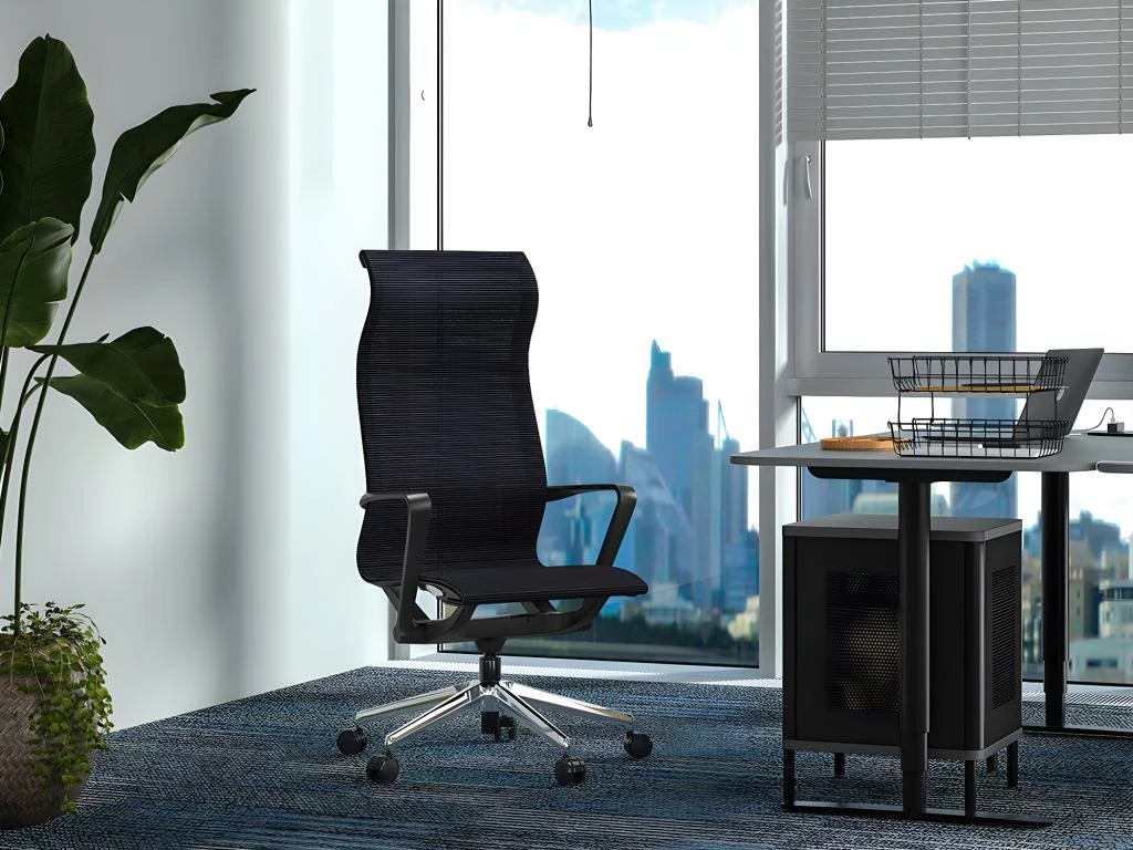 Fauteuil De Bureau Professionnel - Tissu - Noir - LADEFENSE 2 Fauteuil De Bureau Professionnel - Tissu - Noir - LADEFENSE – Image 2