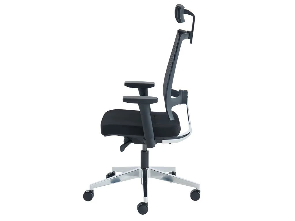 Fauteuil De Bureau Ergonomique Professionnel - Avec Têtière - Tissu - Noir - WALLSTREET 14 Fauteuil De Bureau Ergonomique Professionnel - Avec Têtière - Tissu - Noir - WALLSTREET – Image 14