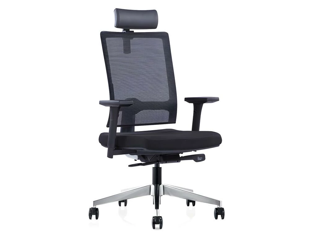 Fauteuil De Bureau Ergonomique Professionnel - Avec Têtière - Tissu - Noir - WALLSTREET 7 Fauteuil De Bureau Ergonomique Professionnel - Avec Têtière - Tissu - Noir - WALLSTREET – Image 7