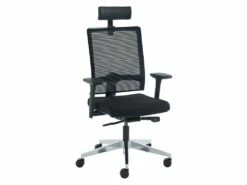 Fauteuil De Bureau Ergonomique Professionnel - Avec Têtière - Tissu - Noir - WALLSTREET 25 Fauteuil De Bureau Ergonomique Professionnel - Avec Têtière - Tissu - Noir - WALLSTREET -mobilier de bureau Shop siege de bureau 722003