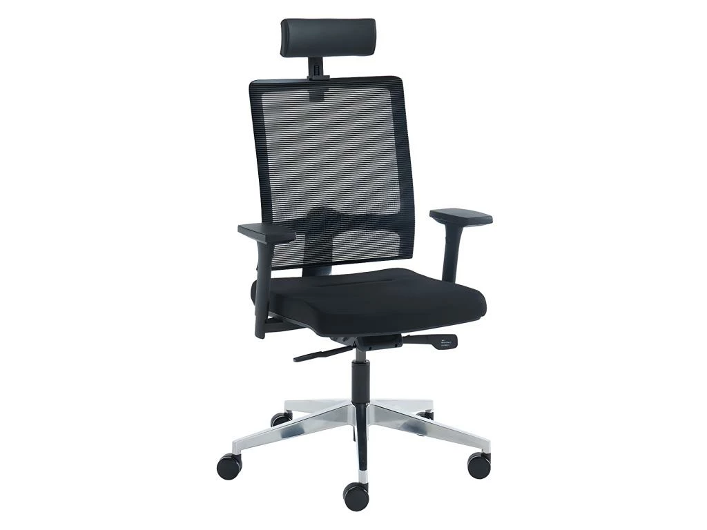Fauteuil De Bureau Ergonomique Professionnel - Avec Têtière - Tissu - Noir - WALLSTREET 6 Fauteuil De Bureau Ergonomique Professionnel - Avec Têtière - Tissu - Noir - WALLSTREET – Image 6