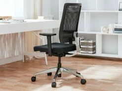 Fauteuil De Bureau Professionnel - Tissu - Noir - MIDTOWN -mobilier de bureau Shop siege de bureau 722113