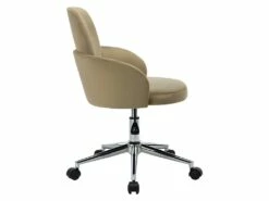 Chaise De Bureau - Velours - Hauteur Réglable - Beige - CAPIA -mobilier de bureau Shop siege de bureau 751421