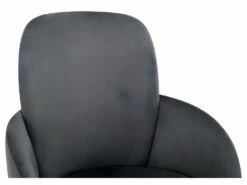 Chaise De Bureau - Velours - Hauteur Réglable - Gris - CAPIA -mobilier de bureau Shop siege de bureau 751515