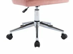 Chaise De Bureau - Velours - Rose - Hauteur Réglable - ELEANA -mobilier de bureau Shop siege de bureau 8025363