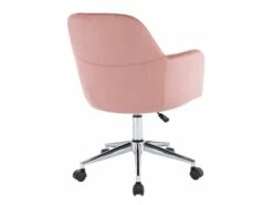 Chaise De Bureau - Velours - Rose - Hauteur Réglable - ELEANA -mobilier de bureau Shop siege de bureau 8025367