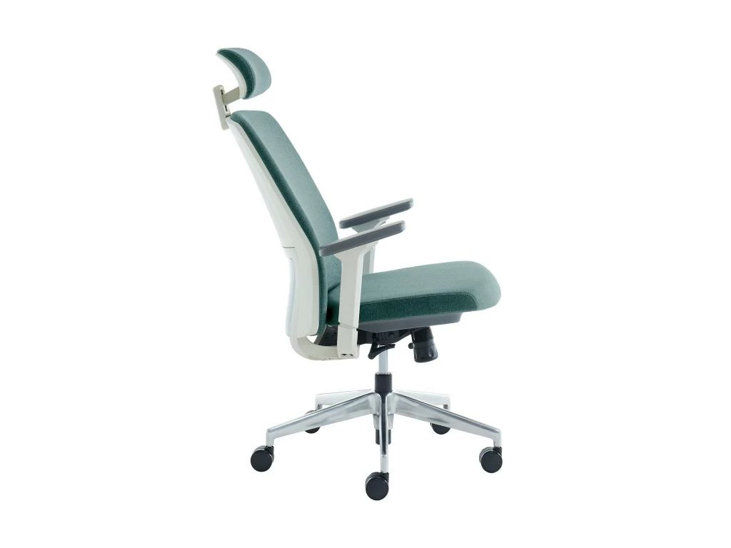 Fauteuil De Bureau Professionnel - Avec Têtière - Tissu - Bleu - VOLTI 8 Fauteuil De Bureau Professionnel - Avec Têtière - Tissu - Bleu - VOLTI – Image 8