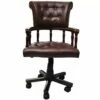 Fauteuil Chaise Chaise De Bureau En Cuir Mélangé Marron 0502056