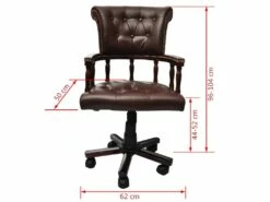 Fauteuil Chaise Chaise De Bureau En Cuir Mélangé Marron 0502056 -mobilier de bureau Shop siege de bureau 8910623