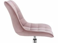 Fauteuil De Bureau Tabouret De Travail En Velours Rose 19_0000245 -mobilier de bureau Shop siege de bureau 8910719